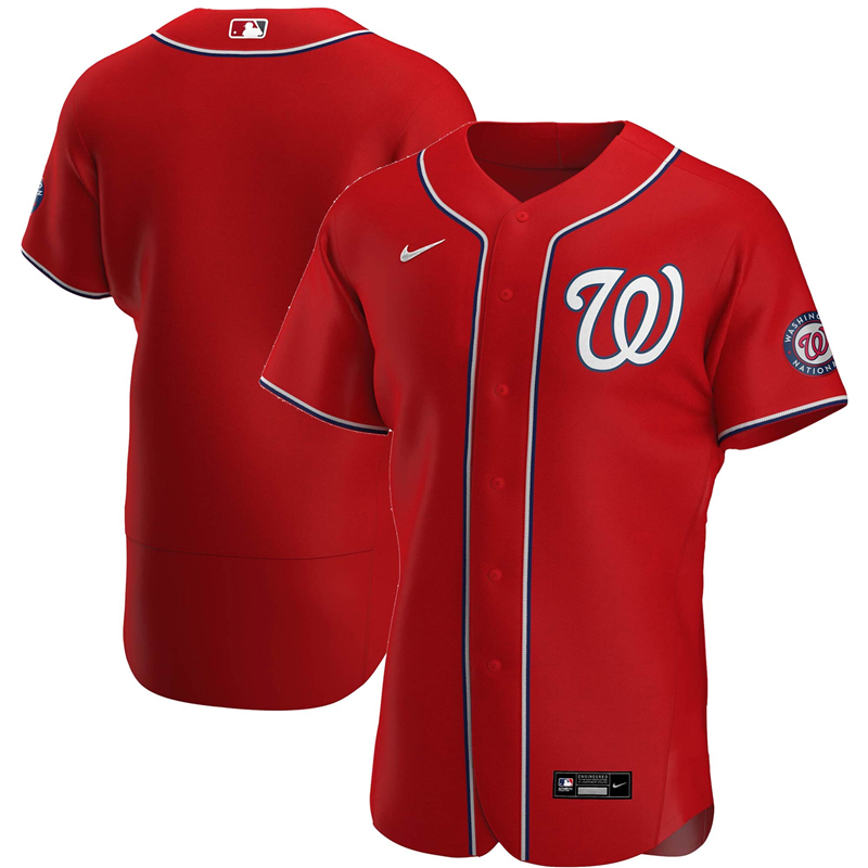 Men Washington Nationals Nike Red Alternate 2020 Authentic Team Jersey